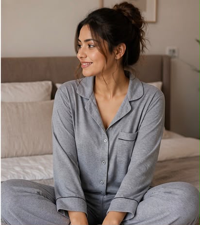 Cotton Sinker Ladies Night Suit