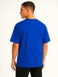 Cotton Terry Boldstack Oversize Tee - Royal Blue