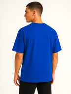 Cotton Terry Boldstack Oversize Tee - Royal Blue