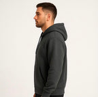 Cotton Terry Prime Zipper Hoodie - Dark Grey