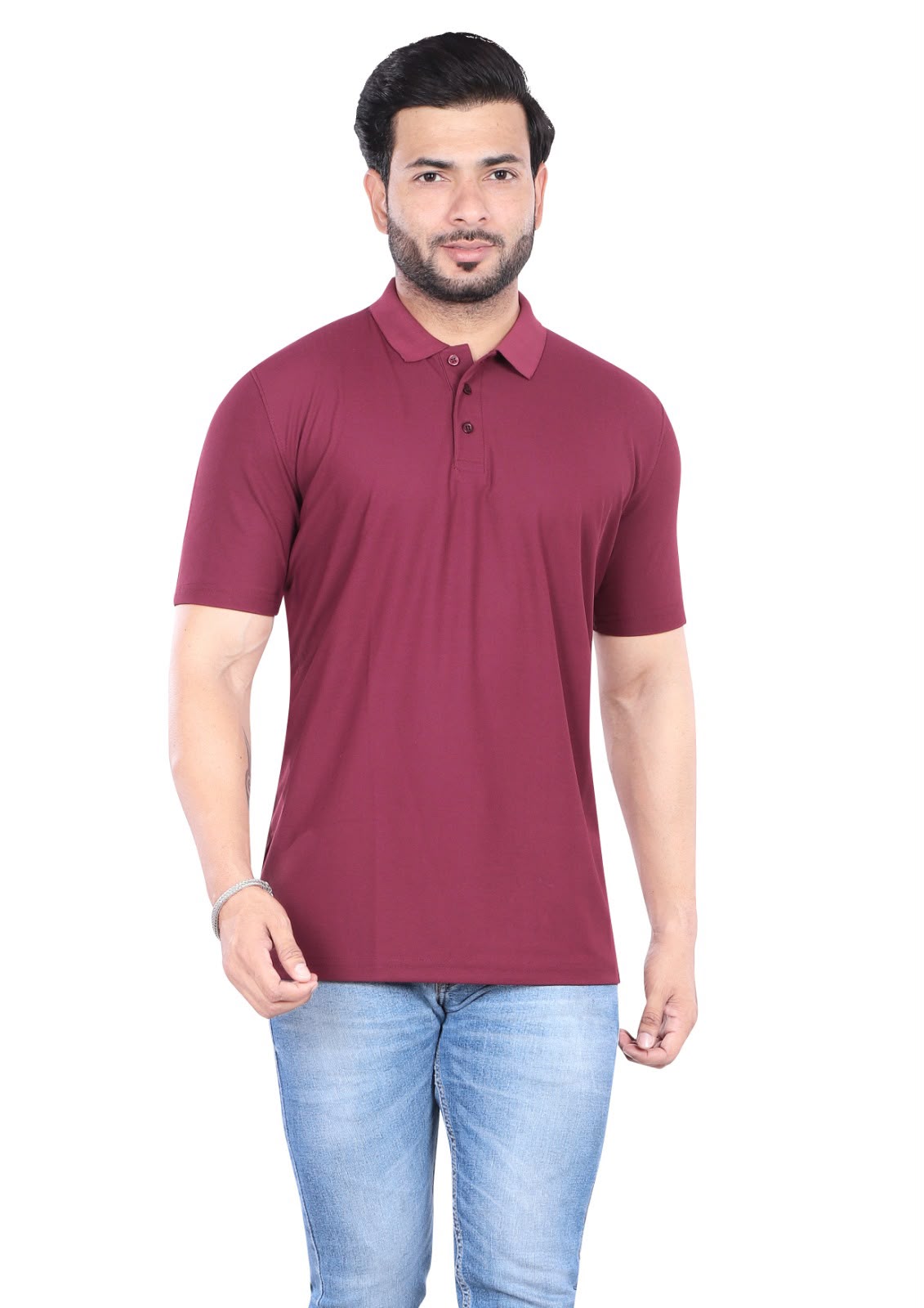 Full Dull Sap Active Core Polo - Wine