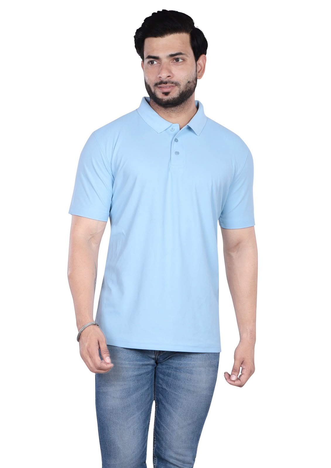 Full Dull Sap Active Core Polo - Sky