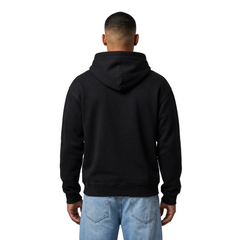 Cotton Brushed Fleece Zipper Hoodie - Black