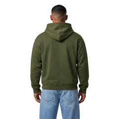 Cotton Terry Prime Zipper Hoodie - Olive