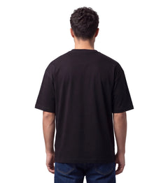 Cotton Terry Boldstack Oversize Tee - Black