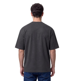 Cotton Terry Boldstack Oversize Tee - Dark Grey