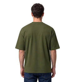 Cotton Terry Boldstack Oversize Tee - Olive