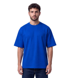 Cotton Terry Boldstack Oversize Tee - Royal Blue