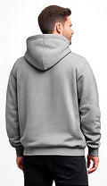 Cotton Brushed Fleece Essential Hoodie - Milange Grey