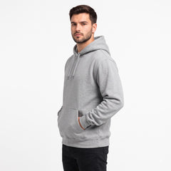 Cotton Brushed Fleece Essential Hoodie - Milange Grey