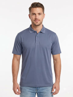 Full Dull Sap Active Core Polo - Steel